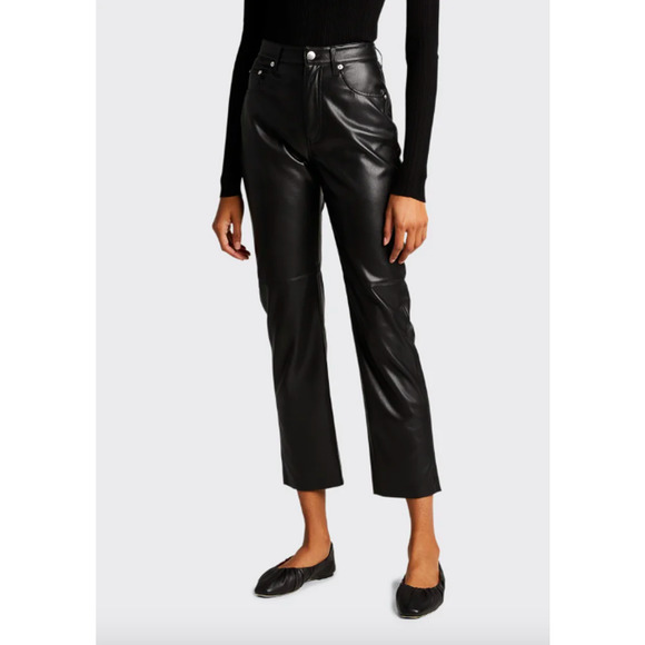 Nanushka Vinni Faux-Leather Ankle Pants - Picture 1 of 8